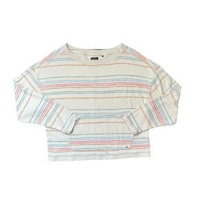 PrAna Cozy Up Suncation Long Sleeve Women's Top Size M Multi Stripe EUC